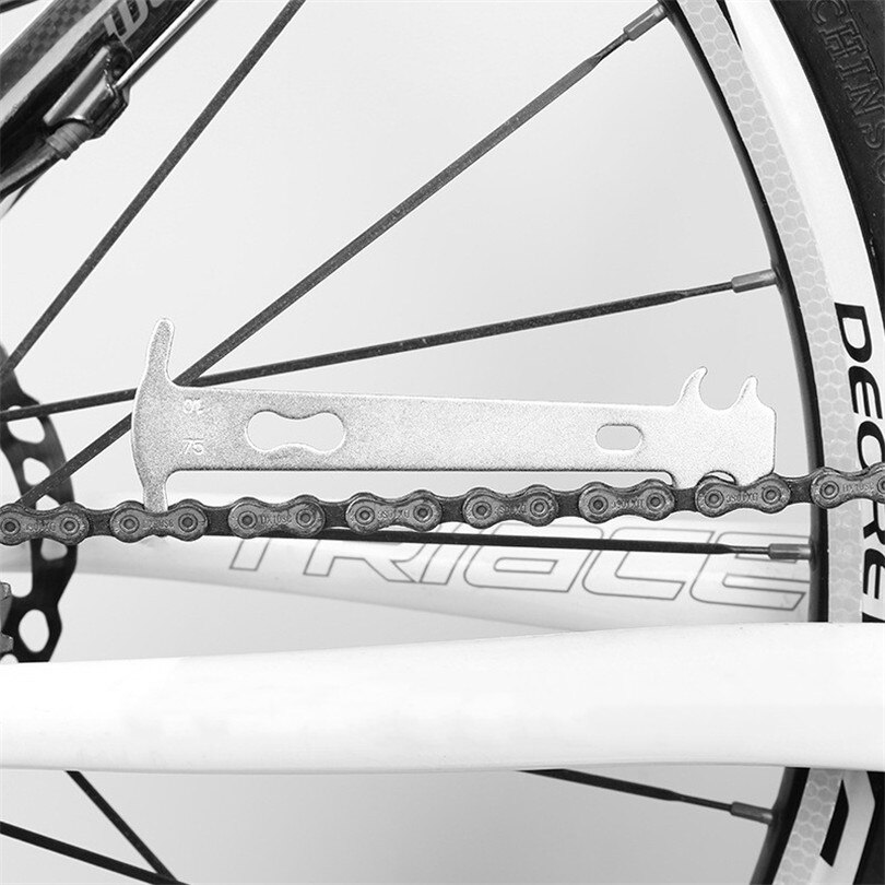 CKAHSBI Bike Chains Gauge Measurement Ruler Cycling Replacement Repair Tool Mountain Road Bicycle Chain Wear Indicator Checker