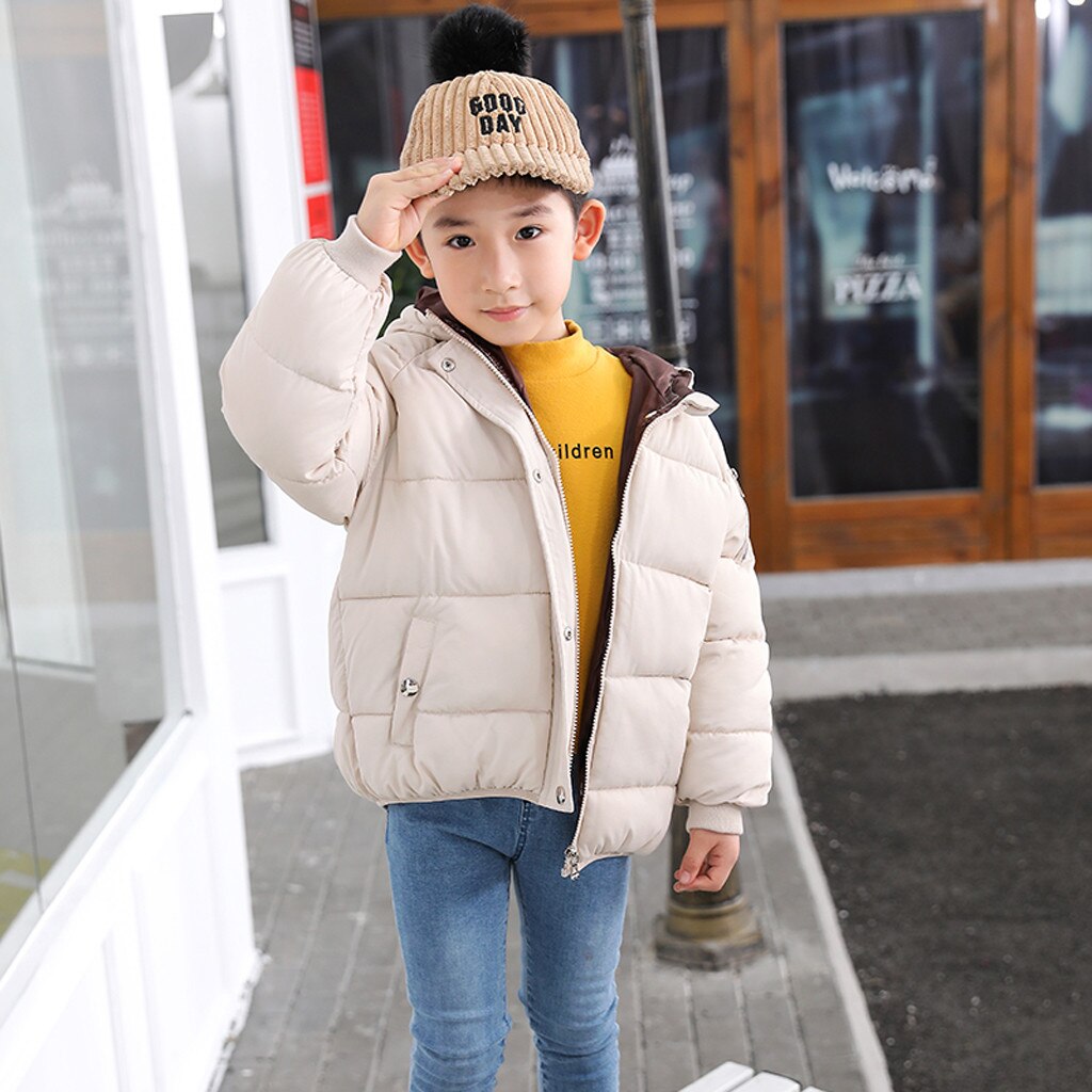 Kids Jas Kinderen Winter Kleding Brief Knop Warm Meisje Jongens Hooded Jassen Bovenkleding Jassen kids snowsuits winter meisjes wint