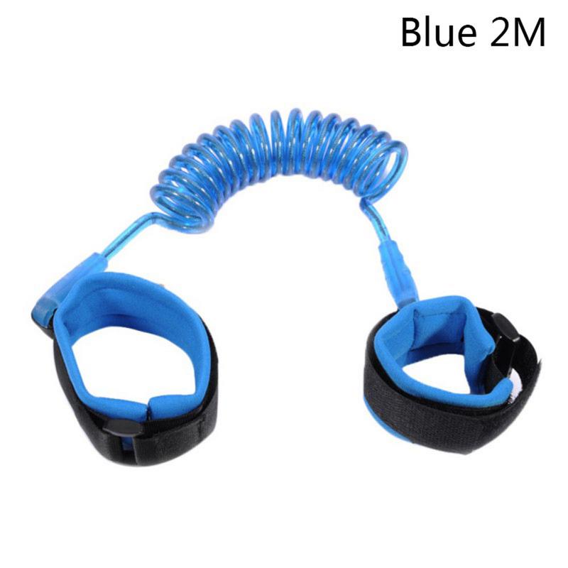 Anti Lost Wrist Link Wristband Baby Safety Strap Kids Toddler Belt Walking Rope PU Link Adjustable Harness Hand Ring Children: 2 m Blue