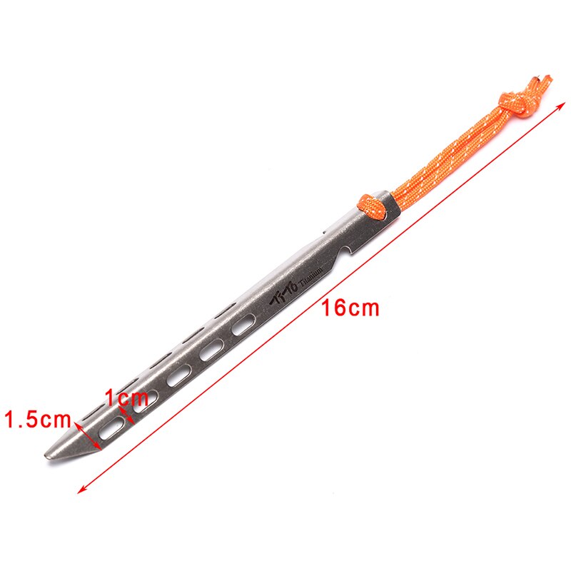 1 stuk titanium tentharing, titanium tentharing in v-vorm, titanium spike, winddicht, titanium tentnagels, accessoires voor kamperen in de buitenlucht