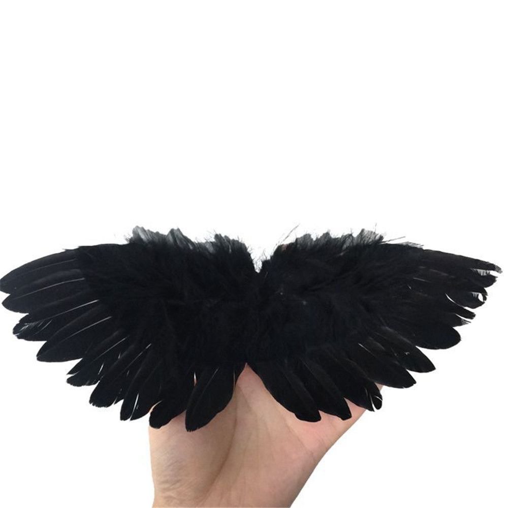 Easter Wing Props Hanging Ornements Mini Feather Valentines Day Angel Wing Doll Clothes Wing: WHITE