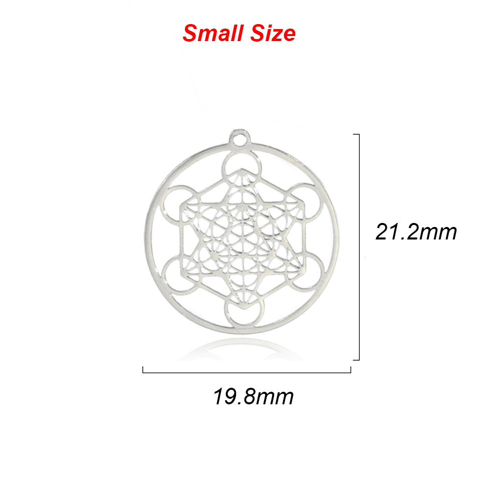 Diy Rvs Metatron Kubus Bedels Voor Sieraden Maken Ketting Oorbellen Sleutelhanger Charm Amulet Hangers Accessoire: Violet