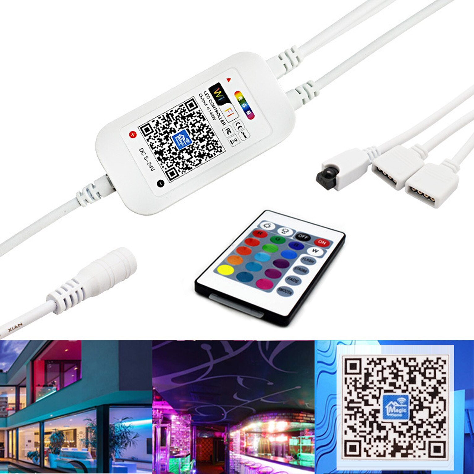 Wifi RGB Controller DC 5-24V Mini 24 Tasten Musik Controller Licht Streifen Controller Für RGB LED Streifen