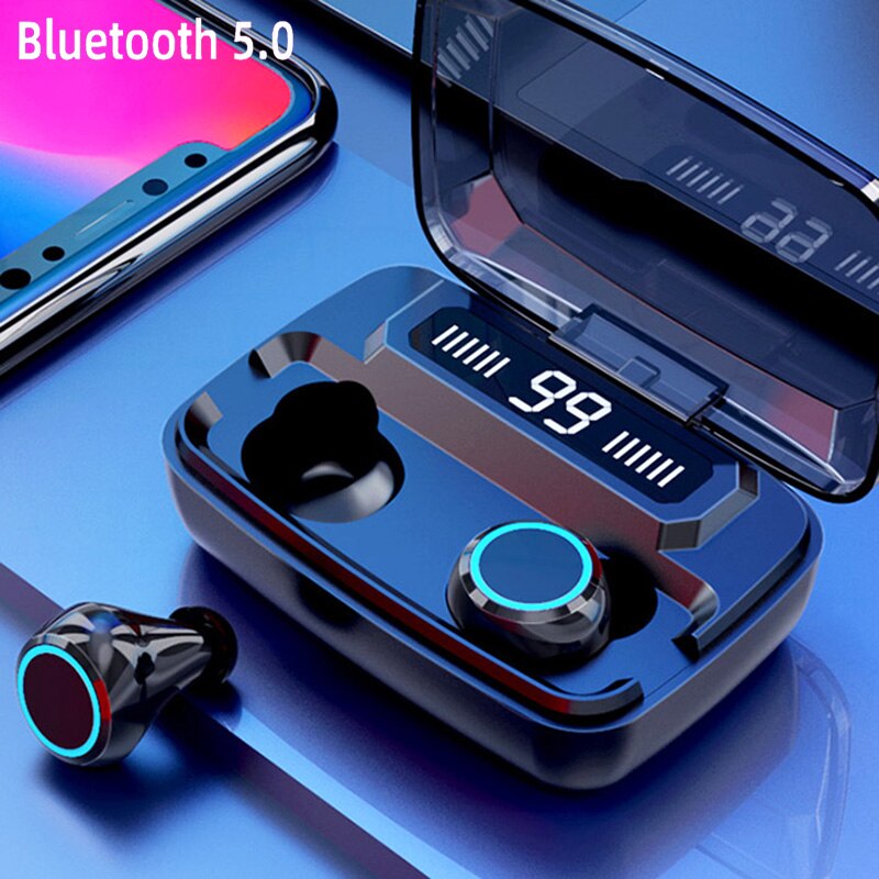 Tws Waterdichte Draadloze Hoofdtelefoon Bluetooth Headset Sport Running Bluetooth Oortelefoon Noise Cancelling Touch Koptelefoon Draadloze