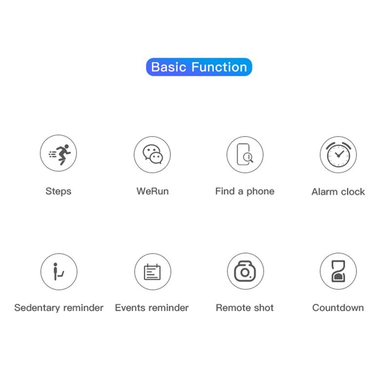 V19 Smart Bracelet ECG+PPG+HRV Heart Rate Monitor Blood Pressure Monitoring Sleep Bluetooth Fitness Tracker Big Led Smart Watch
