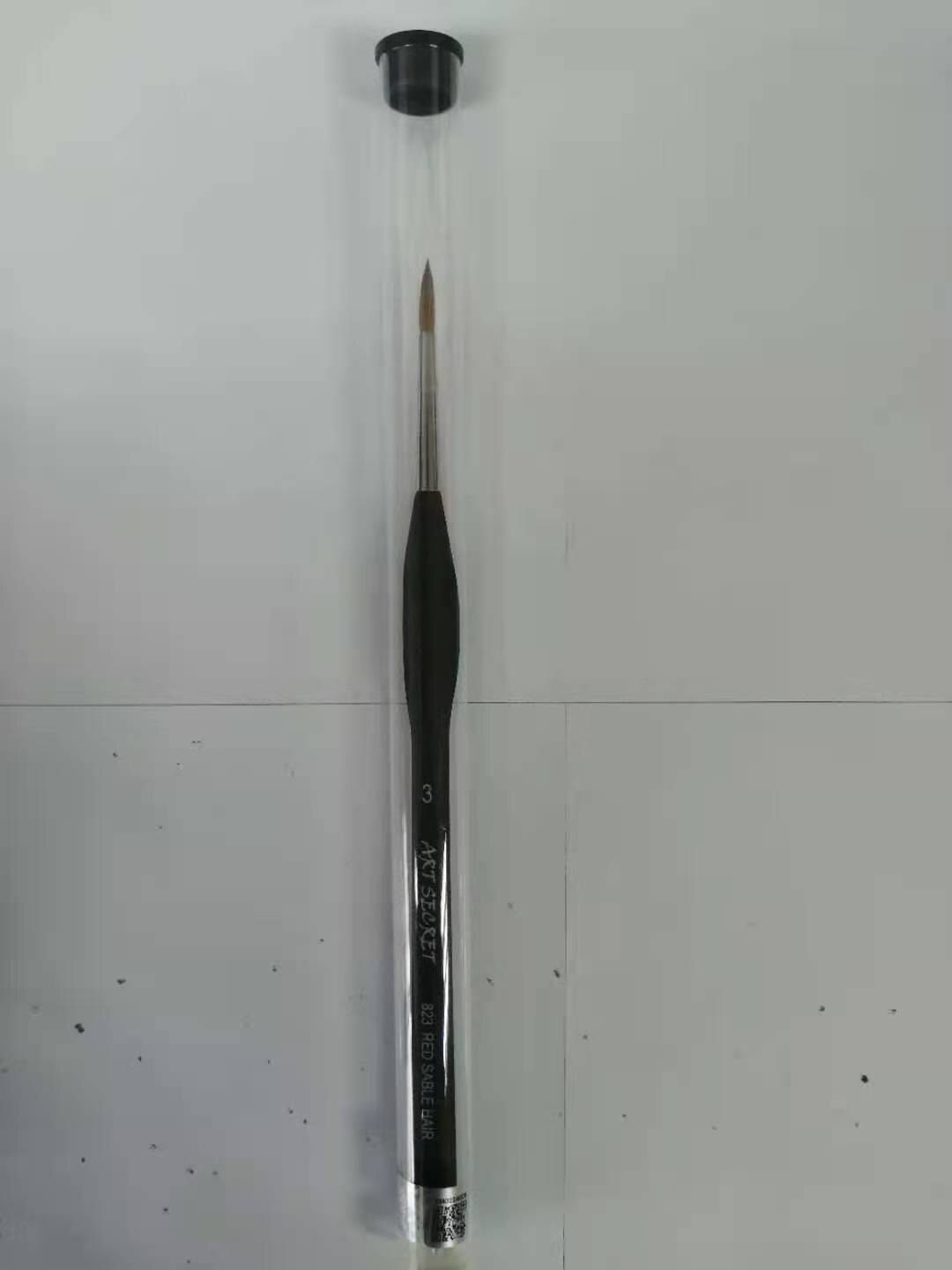 ArtSecret di alta qualità nuovo arrivo 823 capelli di zibellino rosso pennello per pittura ad acquerello manico in plastica nera penna per artista d'arte per disegno: Viola