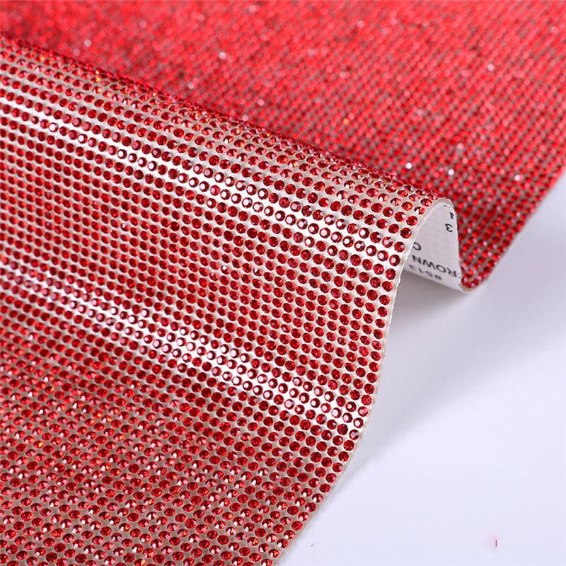 Strass brillants en cristal, 40x24cm, autocollant de décoration de voiture à faire soi-même: Rouge