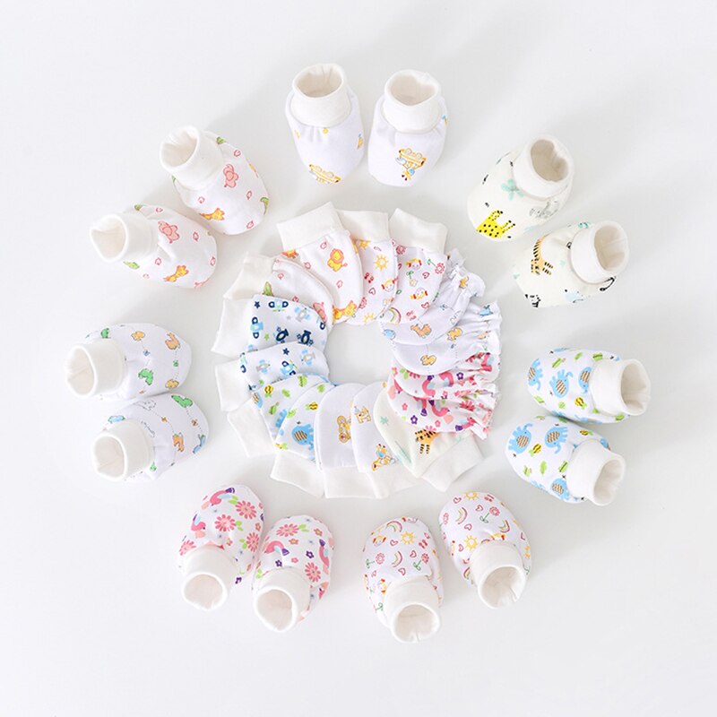 unisex 100% Baumwolle Baby Kappe, Bootie, und Baby Fäustlinge-Baby wesentliche für Neugeborenen-Baby Mädchen Zeug-Baby Junge Zubehör-B