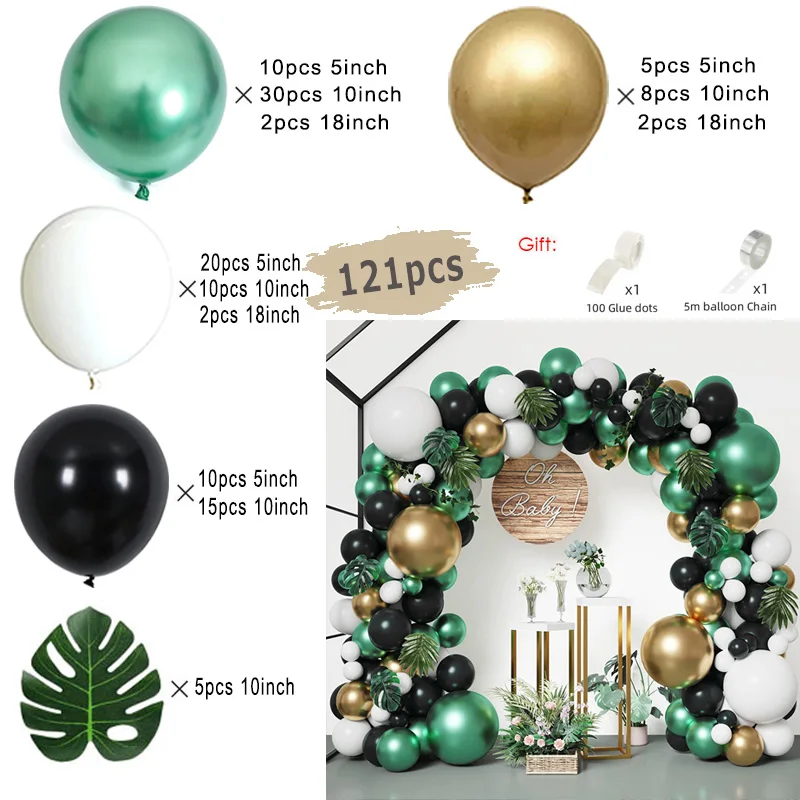 Jungle Safari fête d'anniversaire Animal ballon guirlande arc Kit cerf motif enfant garçon bébé douche décoration Latex ballons fournitures: Saphir profond