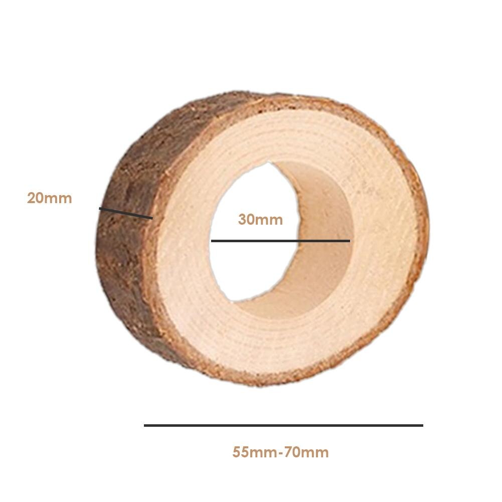 Servilleteros de cuentas de madera Natural para bodas, decoración creativa de Mesa para el hogar, de cumpleaños, Bar, 10 piezas