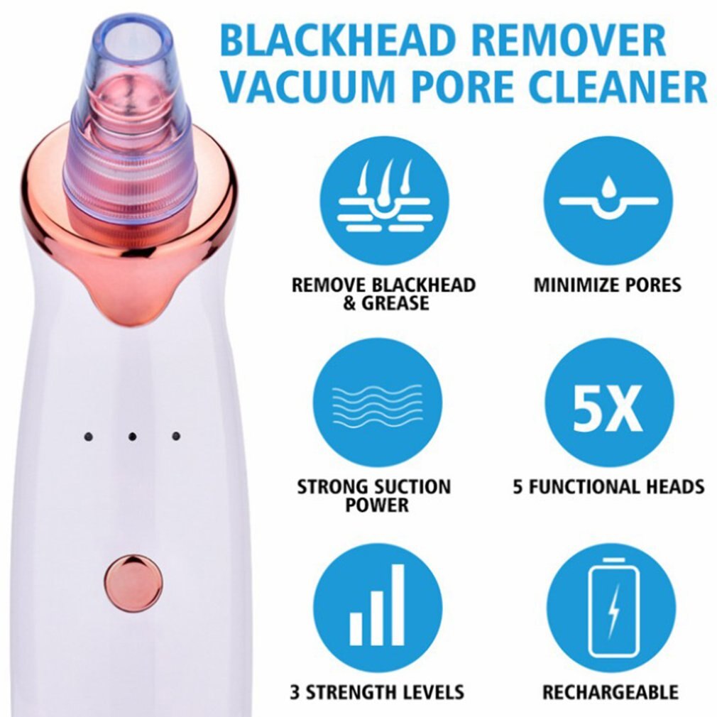 Electric Acne Remover Point Noir Blackhead Vacuum Extractor Tool Black Spots Pore Cleaner Skin Care Facial Pore Cleaner