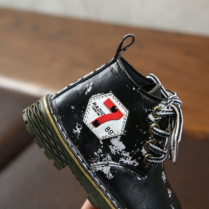 Warm Winter Baby Camo Snow Boots shoes PU Little Boys Girls Non-slip Soft Bottom Outdoor Boots Toddler Boys Martin Shoes