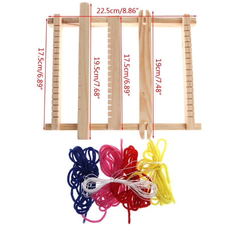 Kind Diy Houten Handgeweven Developmental Speelgoed Garen Weven Breien Shuttle Weefgetouw