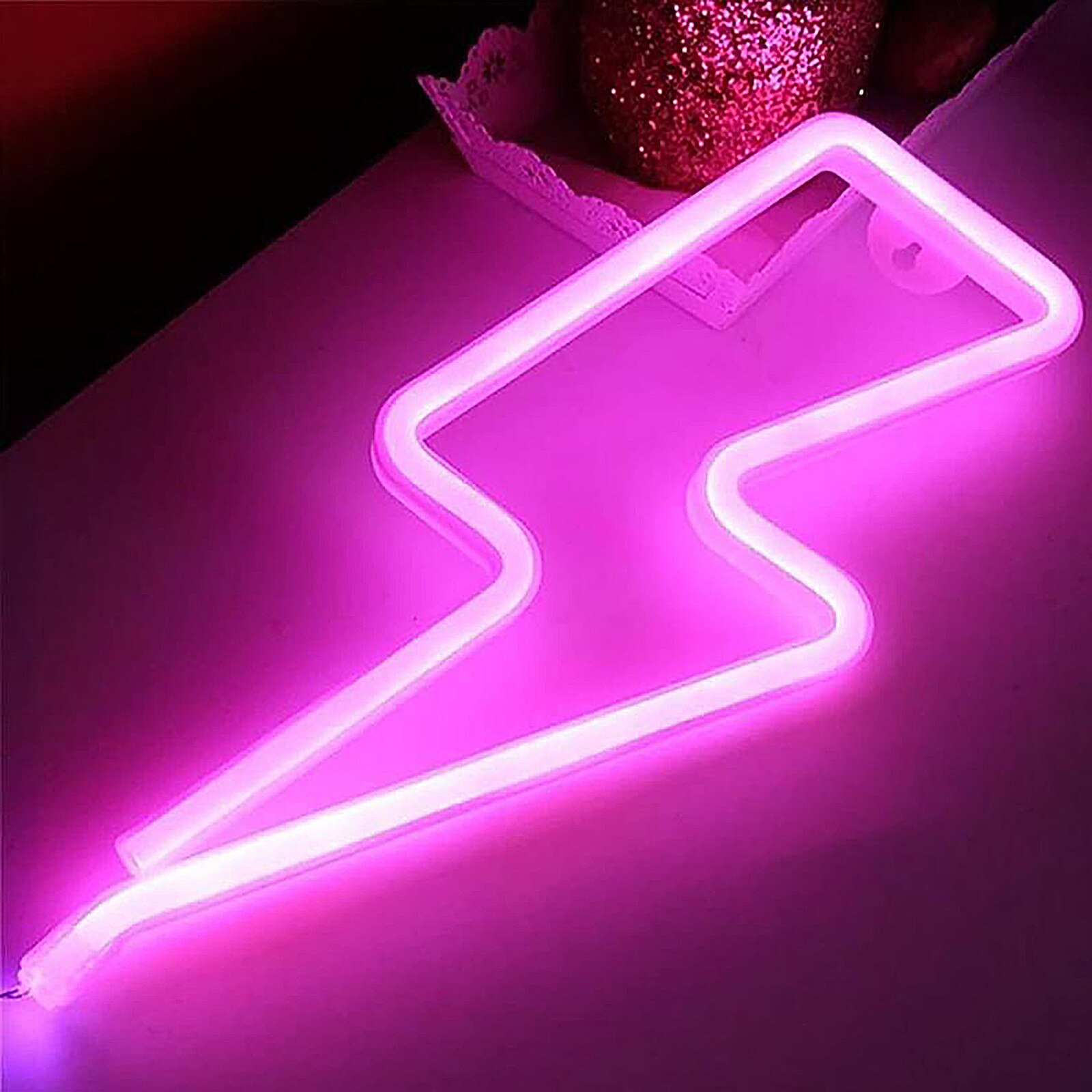 Led Neon Lights With Lightning Love Modeling Lights Decorative Lights Party Scene Dress Up Supplies