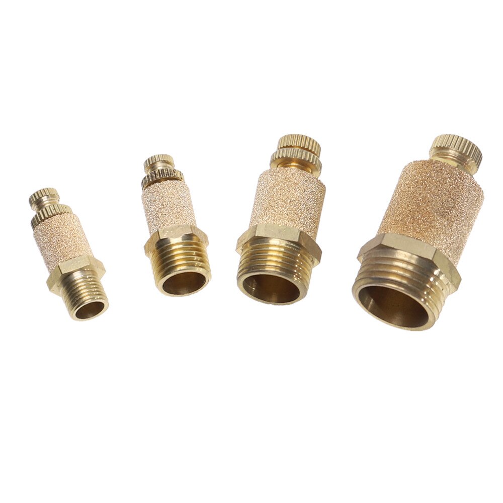Pneumatisk Lyddæmper Filter Flow Hastighedsregulator Sinteret Bronze 1/8" 1/4" 3/8" 1/2" Gevind