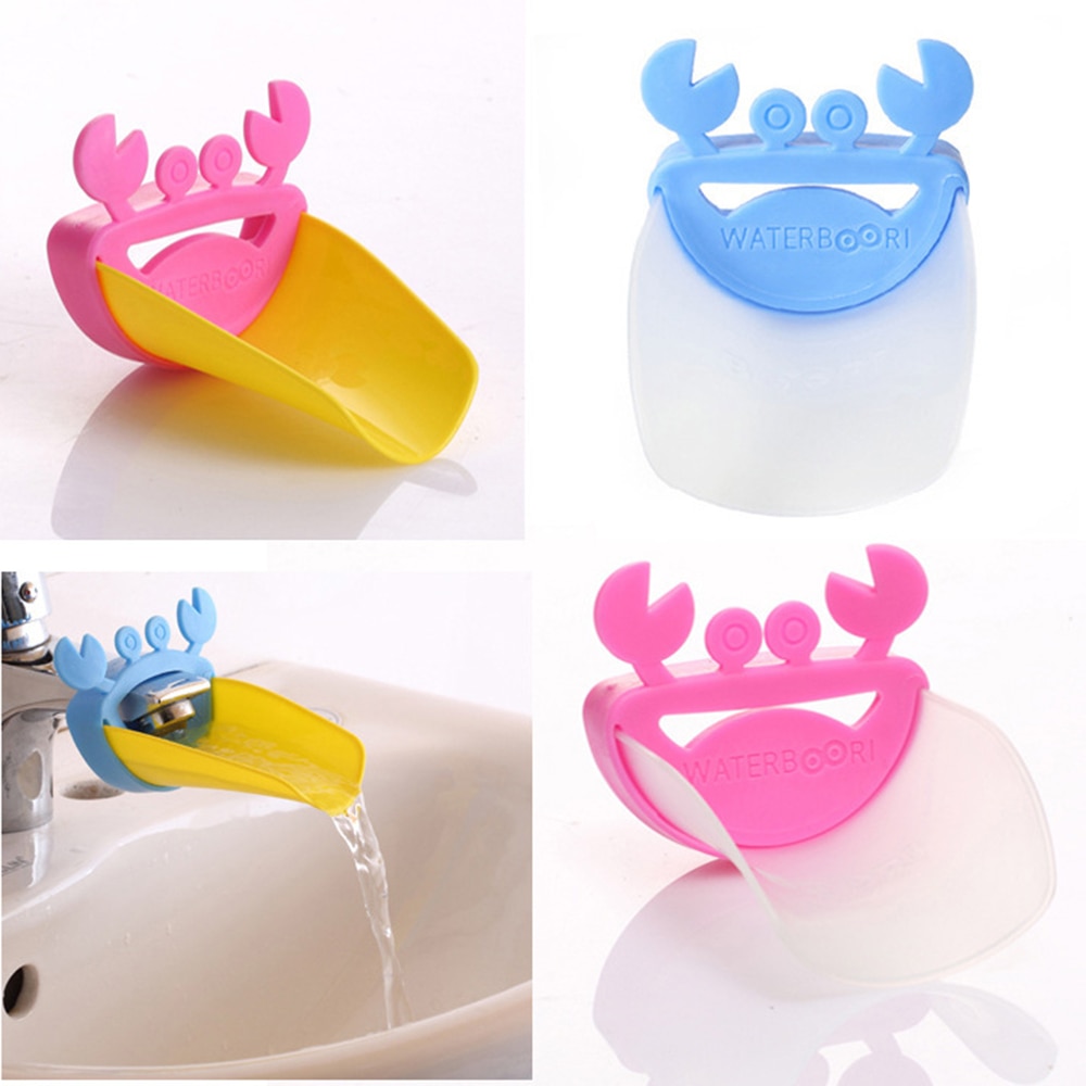 Crab Shape Faucet Extender Baby Auxiliary Child Hand Washing Machine Safety Guide Sink Bathroom Accessories Home Living Supplies