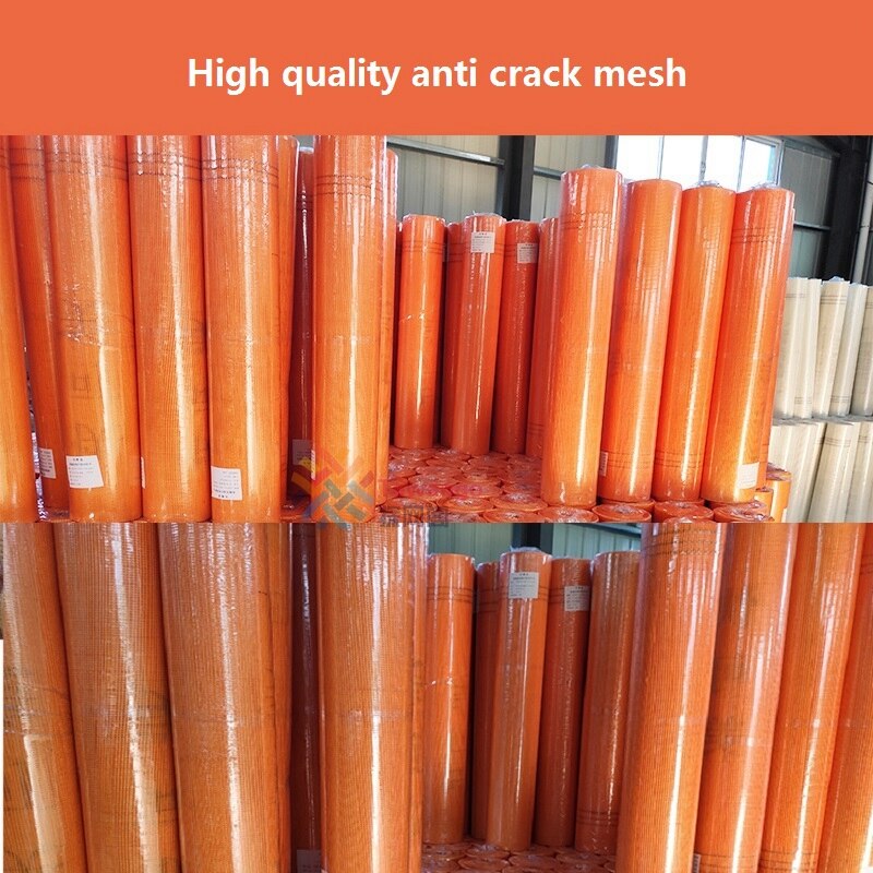 170g Self-AdhesiveDIY 0.5X5M Orange Grid Cloth Glass Fibre Anti Crack Mesh Home Wall Decoration Waterproof Fiberglass Cloth Tape
