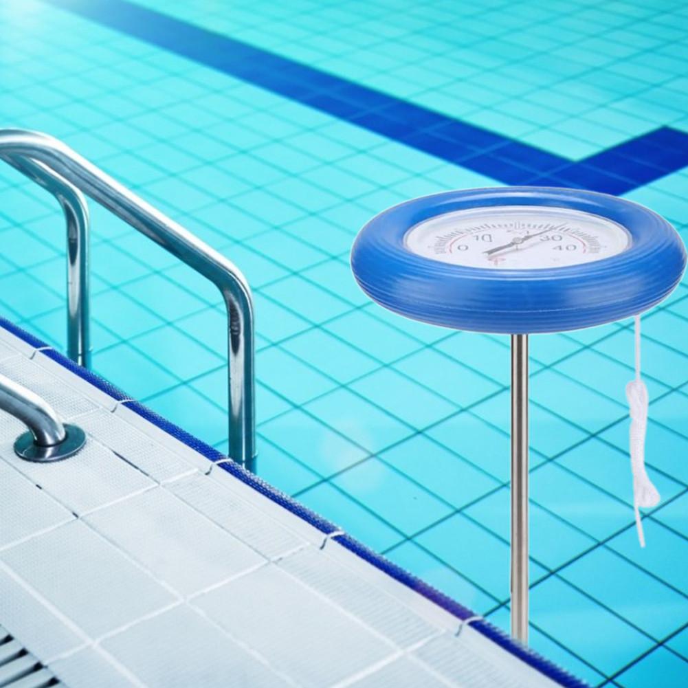 Large Dial Round Swimming Pool PVC Floating Thermometer With Large Scale Round Water Temperature Measuring Device