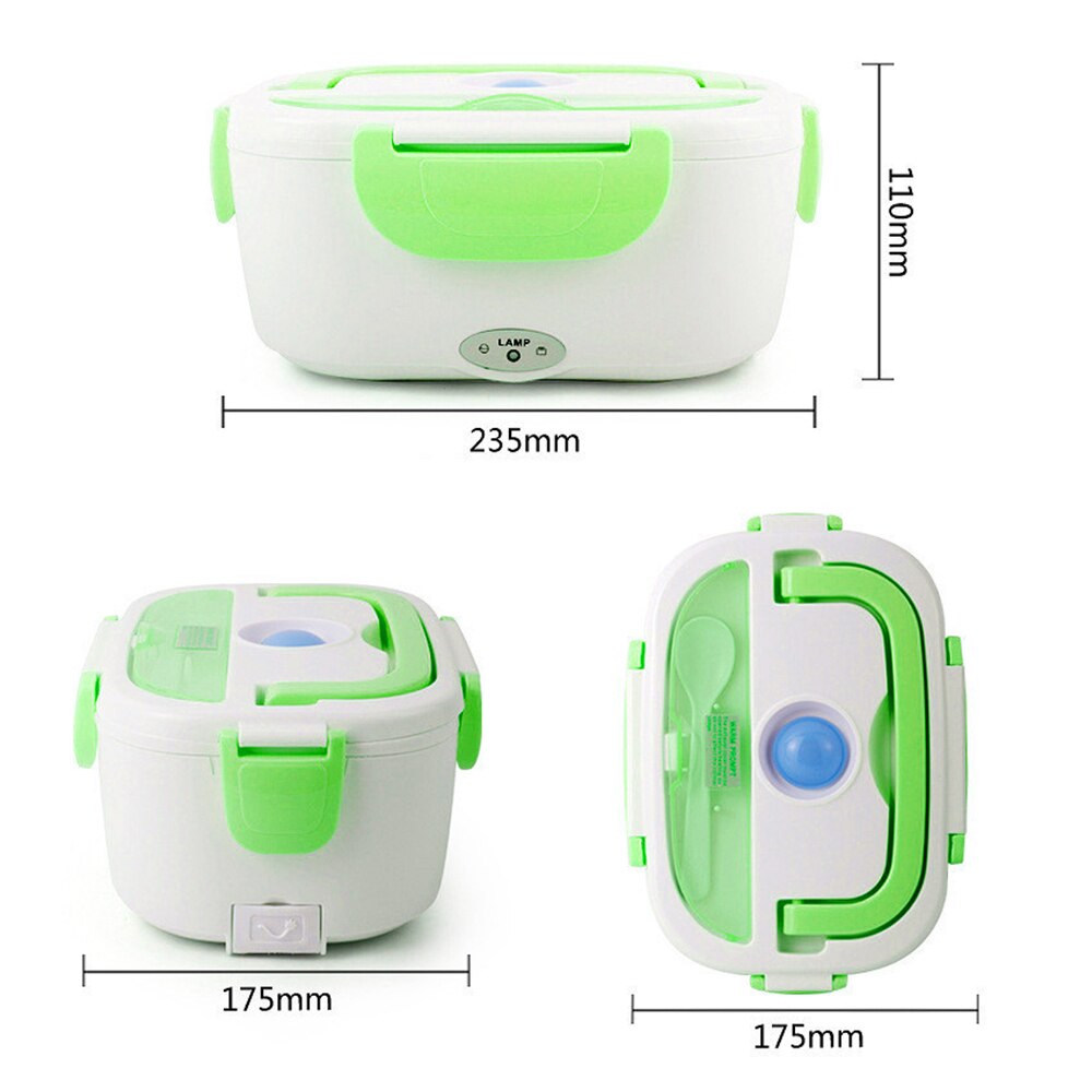 Fiambrera eléctrica portátil para coche de 1,5 L, contenedor de almacenamiento de alimentos, calentador, fiambrera USB de 40W 110V, fiambrera electrónica