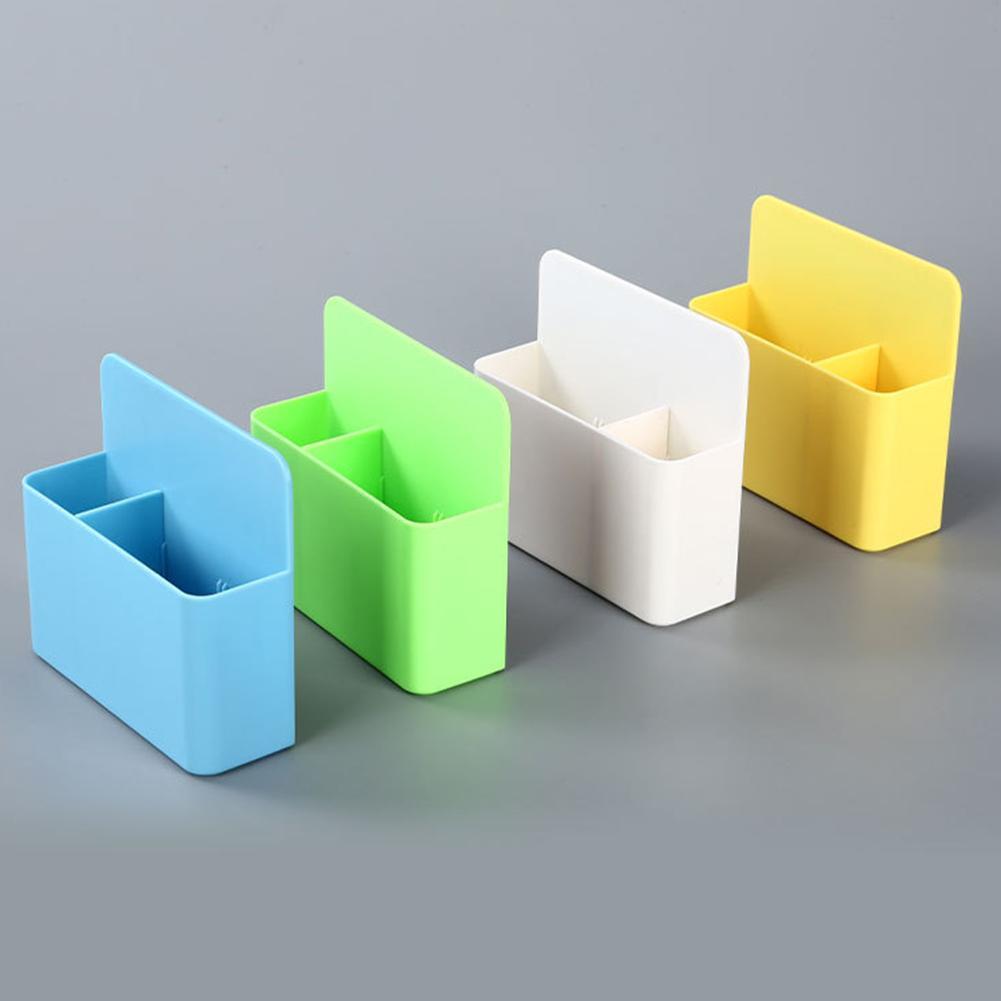 1pc Magnetic Storage Box Whiteboard Marker Pen Holder Storage Box Refrigerator Container Magnet Plastic Office School Supplies