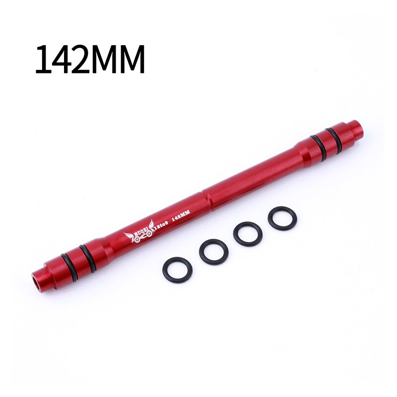 Rear boost hub axle 12 to 9 for MTB road bike 142mm/148mm Conversion Axis Seat 7075 Aluminum alloy hub axle: 142mm Red