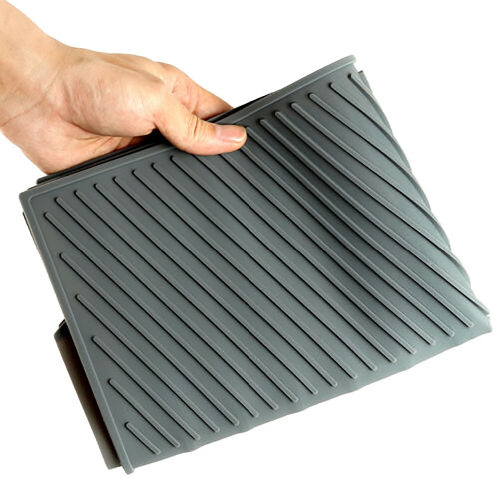 Drain Rack Kitchen Silicone Dish Drainer Tray Large Sink Drying Rack Worktop Organizer Drying Rack For Dishes Tableware