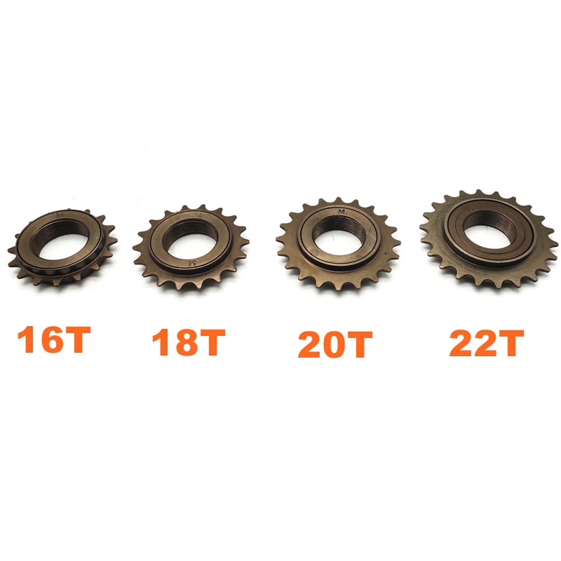 16T 18T 20T 22T Ebike Ruota Libera con Adattatore di base per unire Motore 1/2 "X" 1/8 "Catena di Misura #410 Catena Della Bicicletta per Guida a Sinistra Del Motore