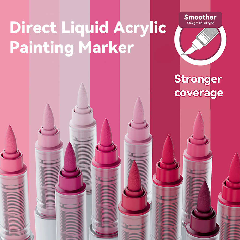 9 stk/eske blandede farger akryltusjer sett kunst stein malingspenner låve graffiti til stein glass bok sko gjør-det-selv håndverksutstyr