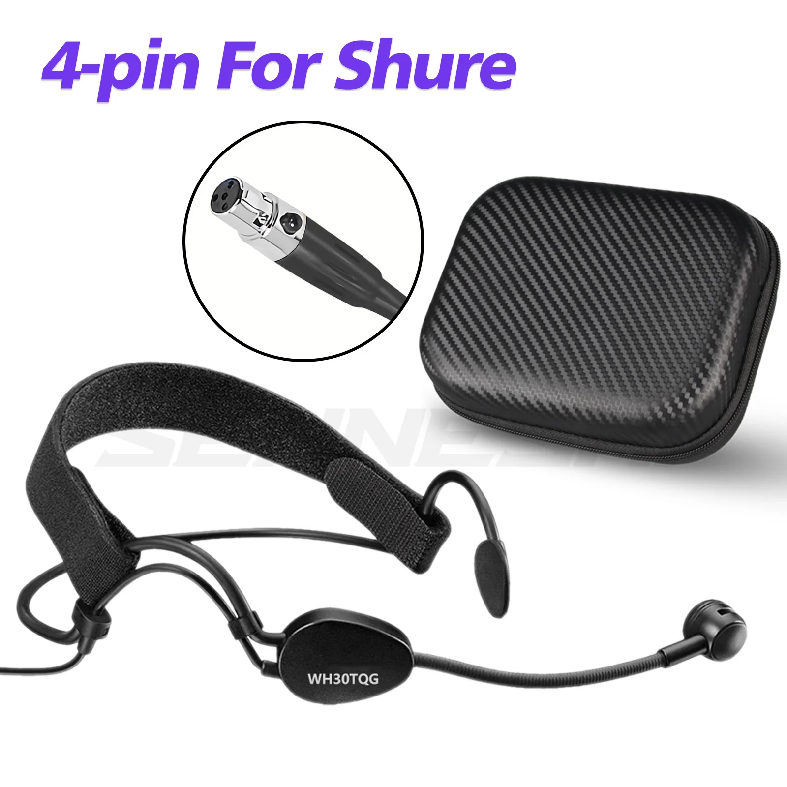 meg3 hodetelefonmikrofoner, hodebåren hyperkardioid kondensatormikrofon til akg shure senheiser trådløst bodypack-sendersystem: Rosa
