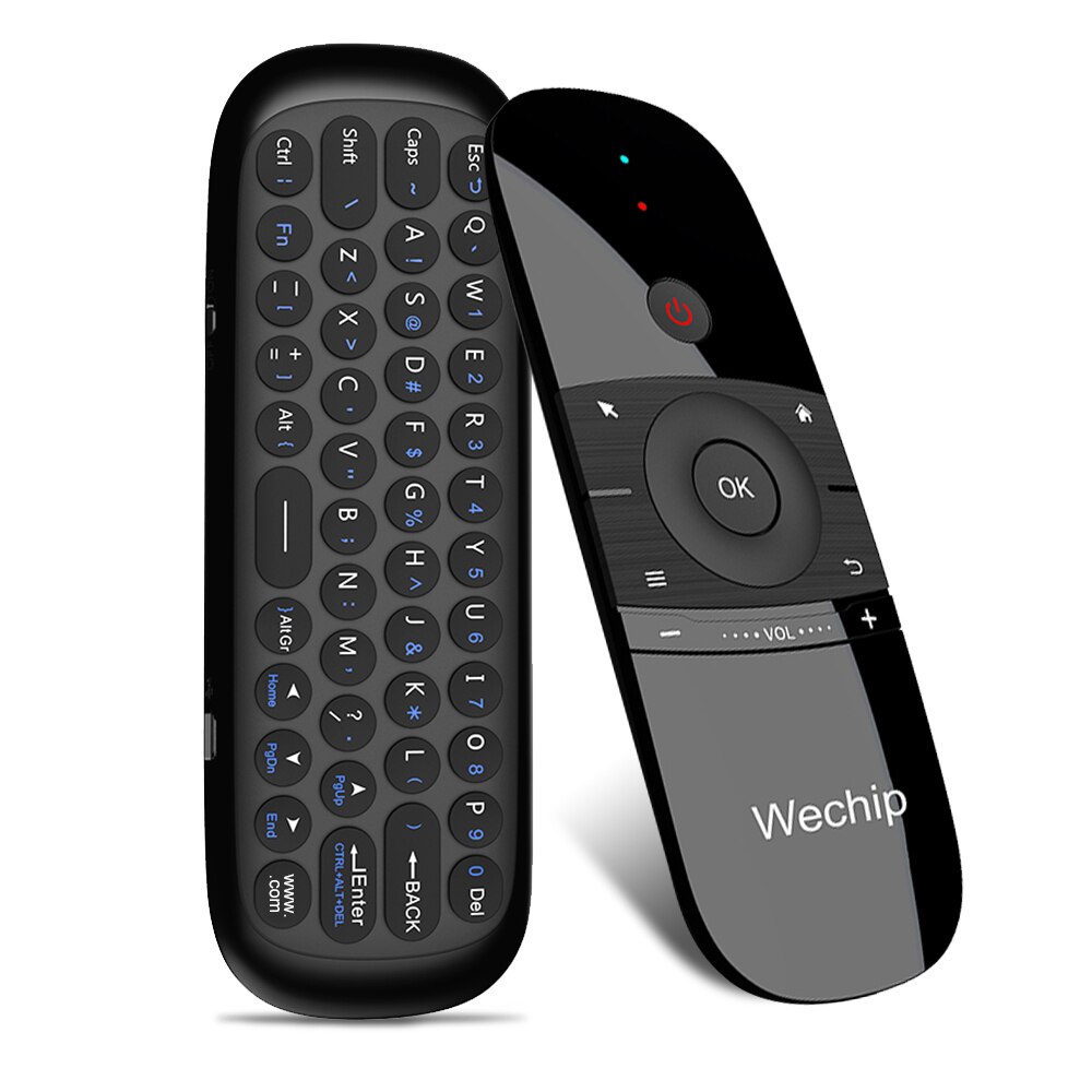 Wechip W2 Pro Air Mouse Voice Remote Control Microphone W1/W2/R2 2.4G Wireless Mini Keyboard Gyroscope for Android TVBox Mini PC: W1