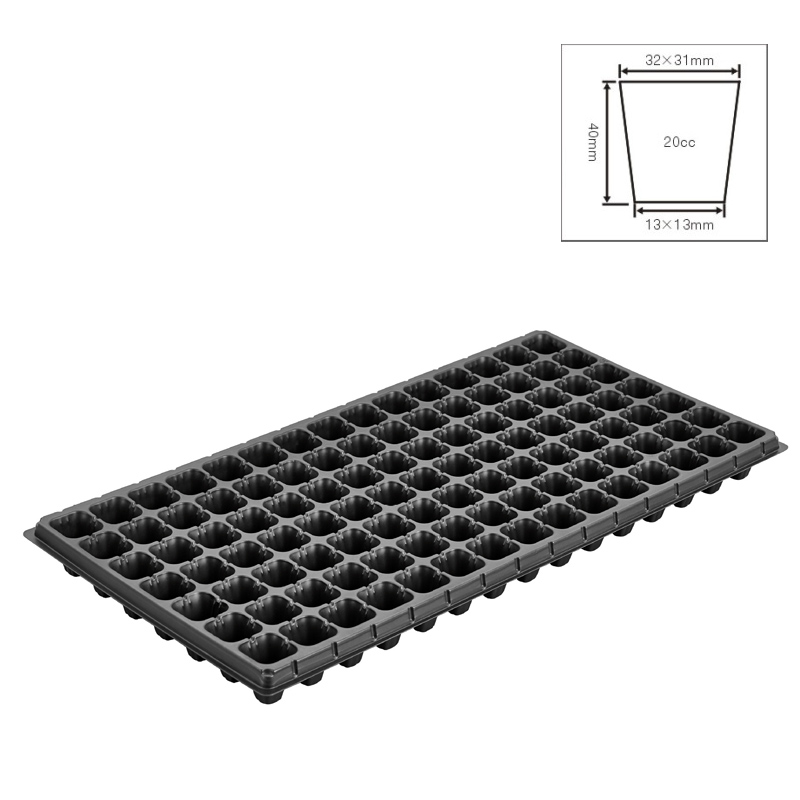 10 st 32/72/105/128 celler sådd bricka plast plantskola bricka maceteros bonsai blomkruka grön saftiga växter kruka frö växa låda: 105 hål