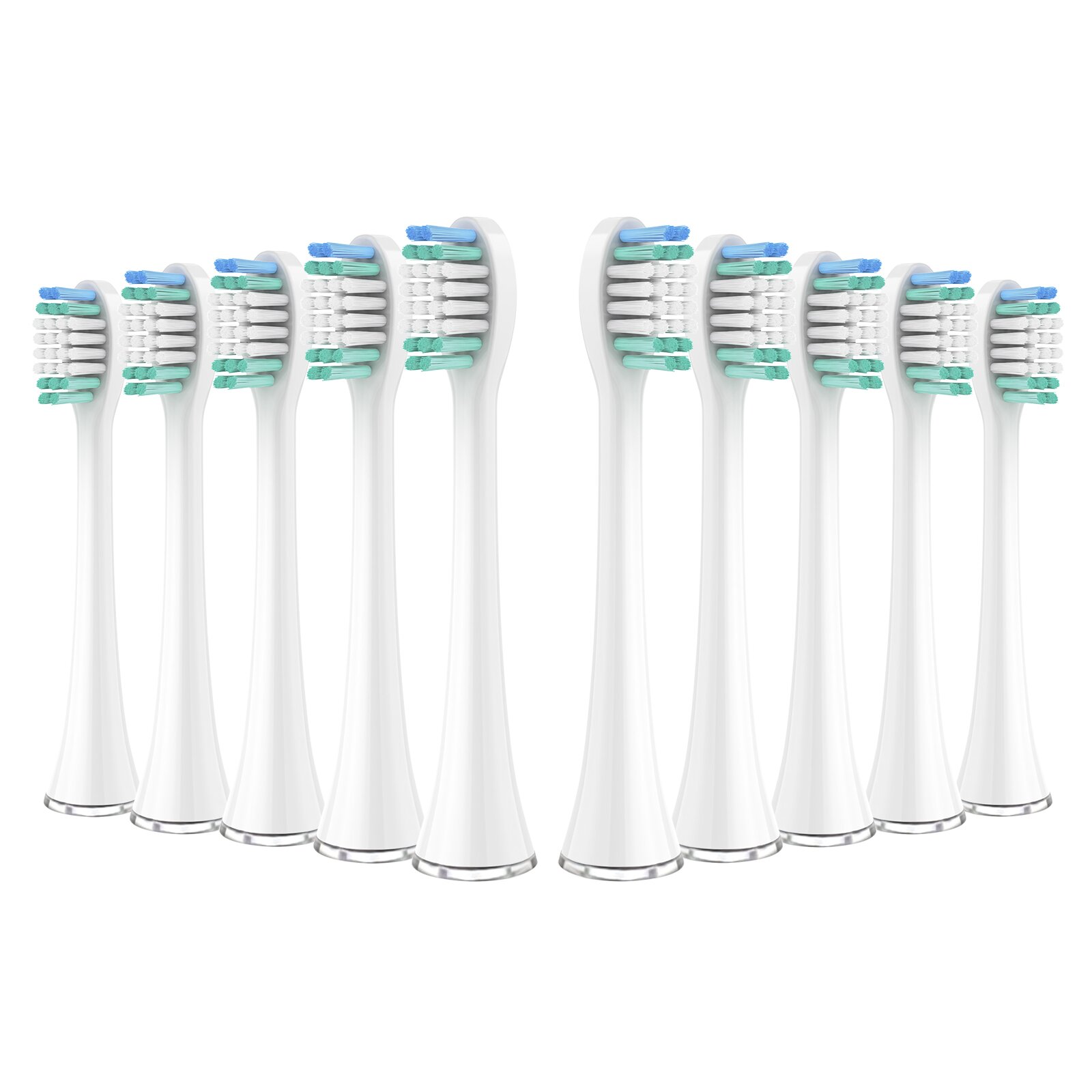 Replacement Toothbrush Heads for Aquasonic Black Series Pro Vibe Series Duo Series Pro Electric Toothbrush Refill Nylon Bristles: Brown