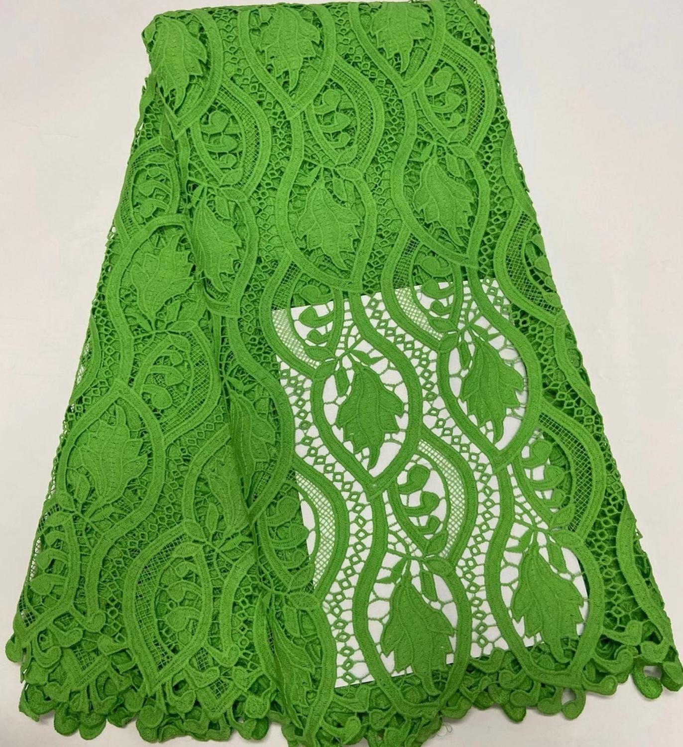 african guipure lace cord lace fabric embroidery water souble lace fabric french mesh lace fabric for wedding dress ML8519