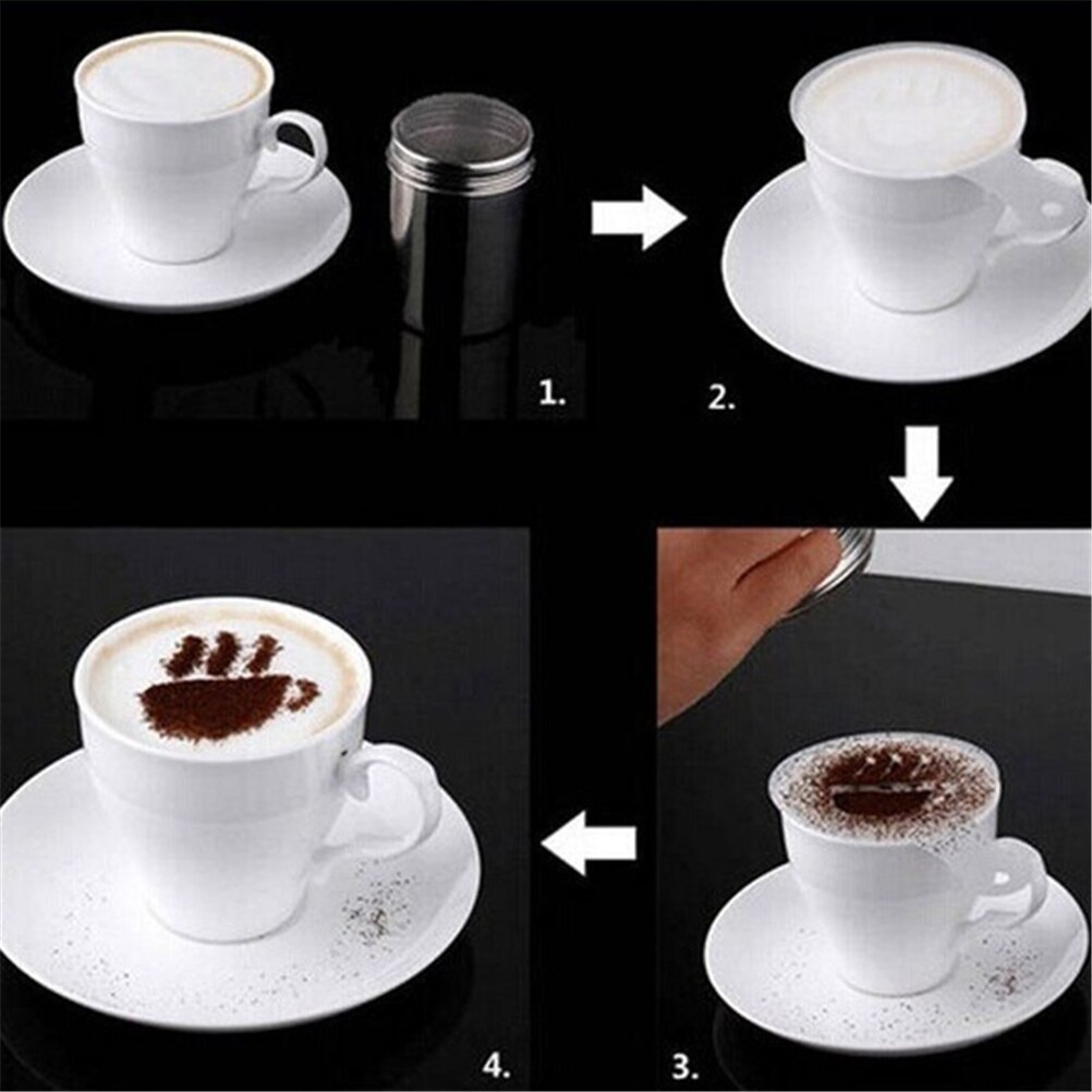 16 stuks plastic cappuccino-koffieschuimspray sjabloon koffiesjablonen diy decoratie koffie printmal barista gereedschap