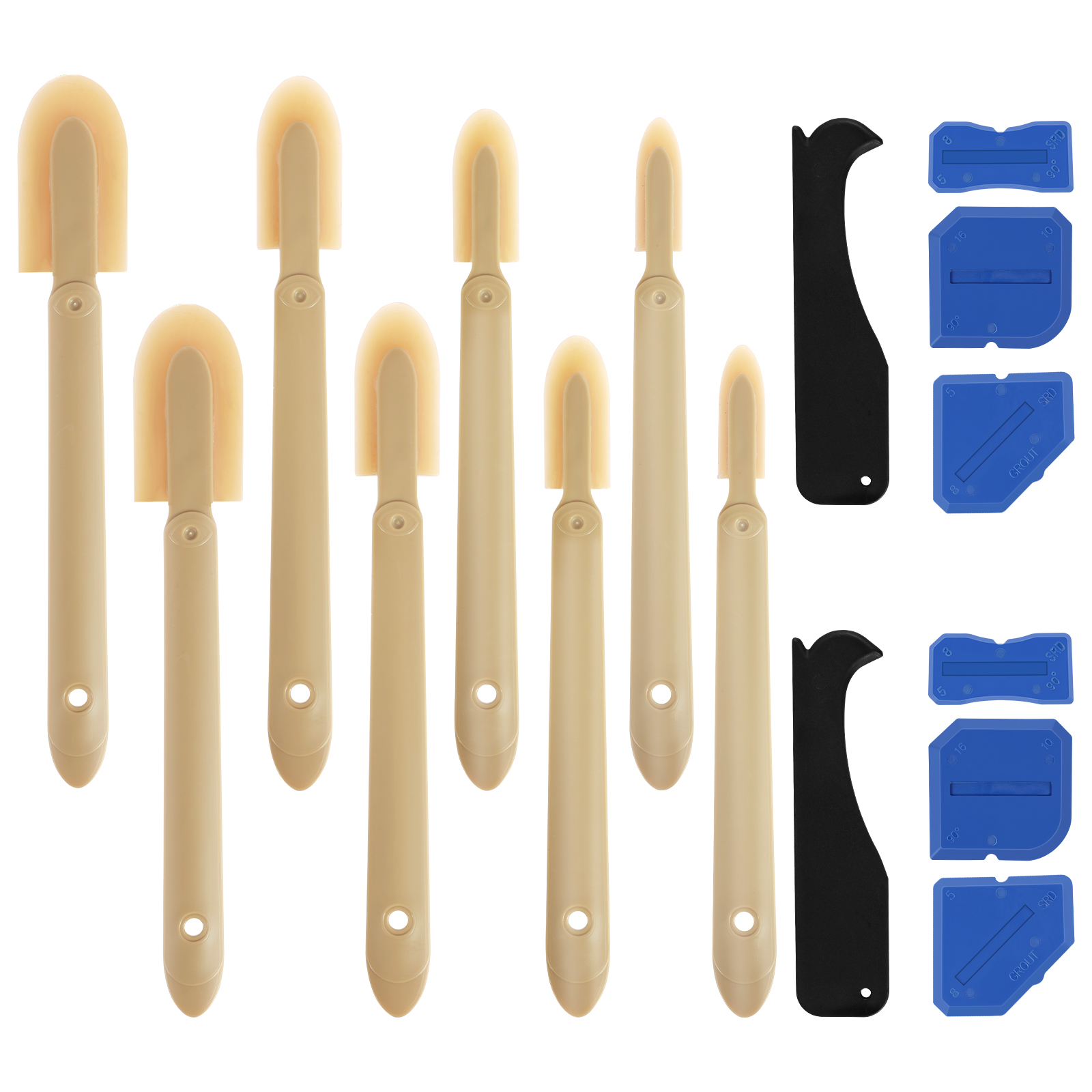 Zestaw narzędzi robić uszczelniania gumy narzędzie robić wykańczania uszczelniania wielofunkcyjny uszczelniacz robić fuga narzędzie robić wygładzania uszczelniania robić okna kuchennego w łazience: złoto