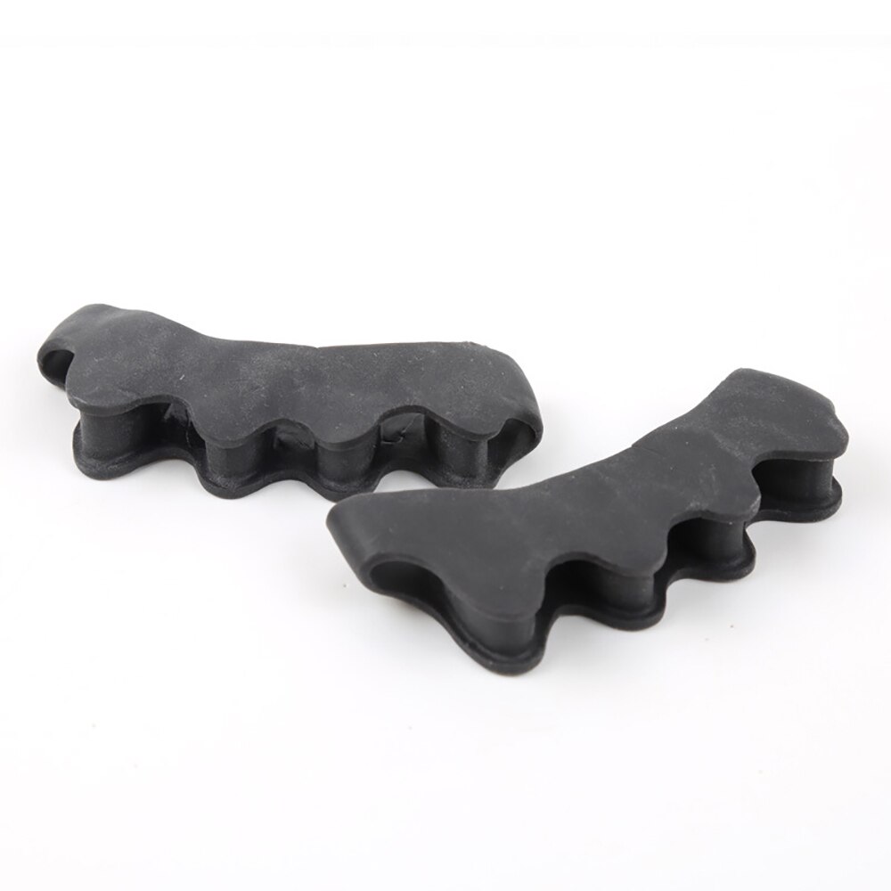 1 par separador de dedos de silicona juanete de pies alisador manicura pedicura separador de dedo pulgar Corrector de pie cuidado de uñas: Black