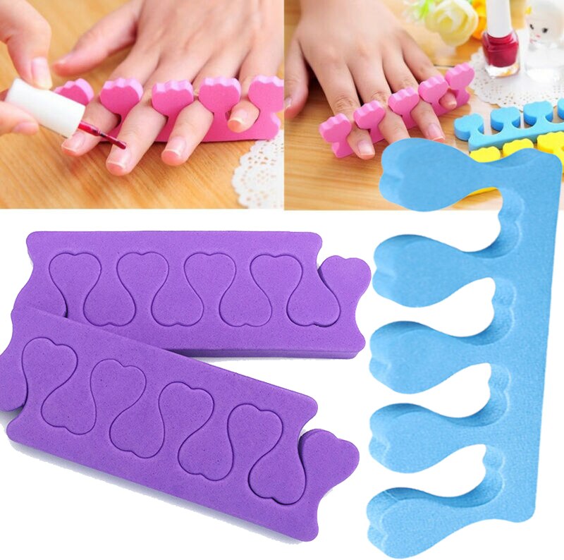 2 Stuks Nail Art Pedicure Zachte Spons Foam Vinger Teen Separator Toepassing Manicure Tool
