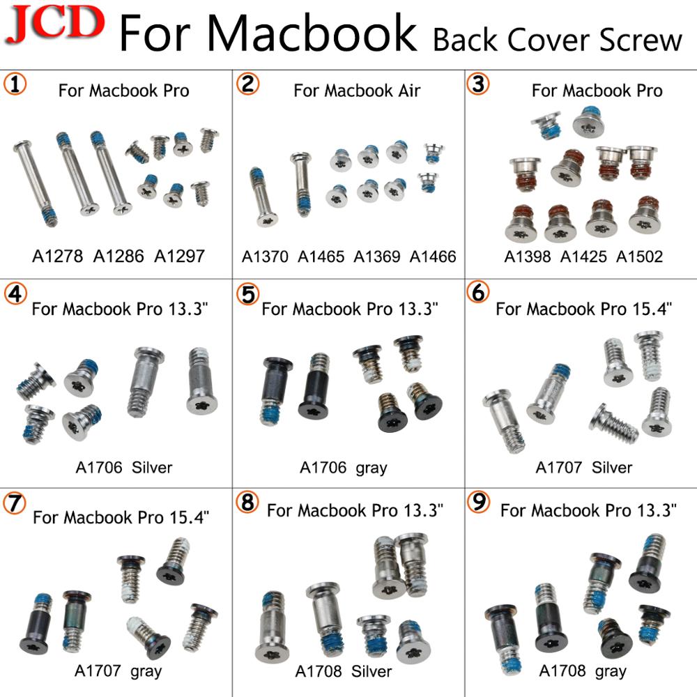 JCD Laptop-Unterseite-Gehäuseschraube für MacBook Profi Retina A1278 A1286 A1297 A1398 A1425 A1502 MC975 MC976 MD212 Stellschraube A1706 A1534
