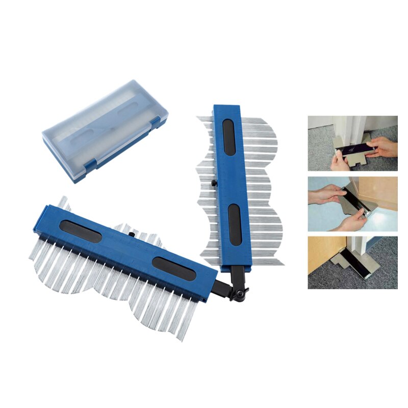 2 Pieces Metal Contour Gauge with Angle Connector Profile Gauge Shape Duplicator Precisely Fast Copy Irregular Shapes for Perfec