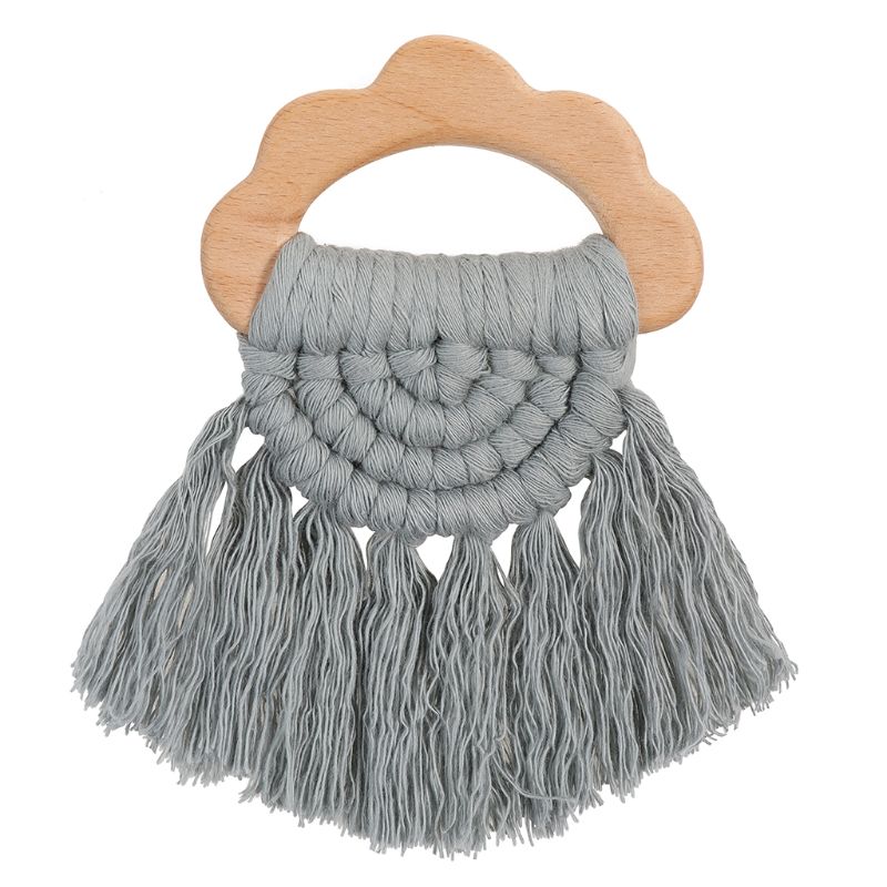 Vintage Baby Cloud Vorm Houten Bijtring Eco-vriendelijke Organische Houten Rammelaar Ring Chewable Baby Tandjes Speelgoed L9CD