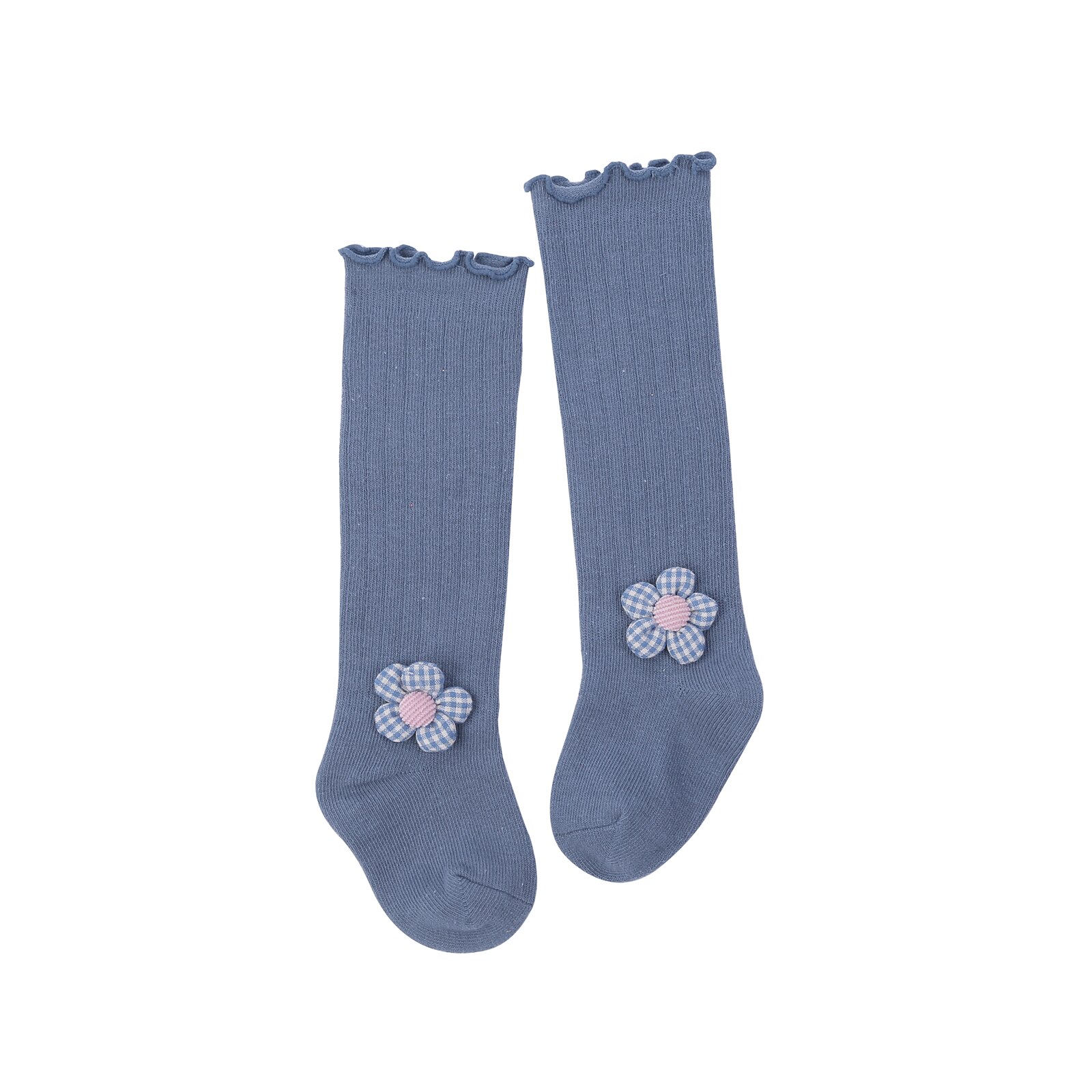 Kids Kniekousen Unisex Bloem Lange Buis Kous Voor Fall Winter 0-12 Maanden: D / 12m
