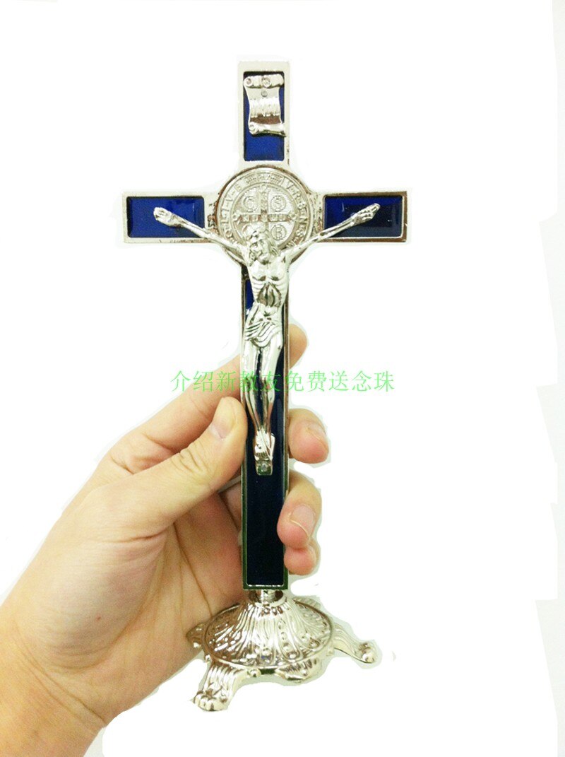 Staande Christian Jesus Cross Kerk Religieuze Ornament Sacrament kruisbeeld rood Heilige Artikel Souvenirs jesu Latijns Kruis