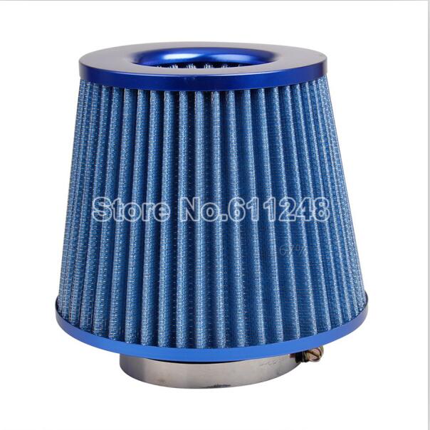 Universal Car Cold Air Intake Filter Alumimum Induction Kit Pipe Hose System Red Blue Air Filter 76mm/3inch Mushroom Head: Just Air Filter Blue