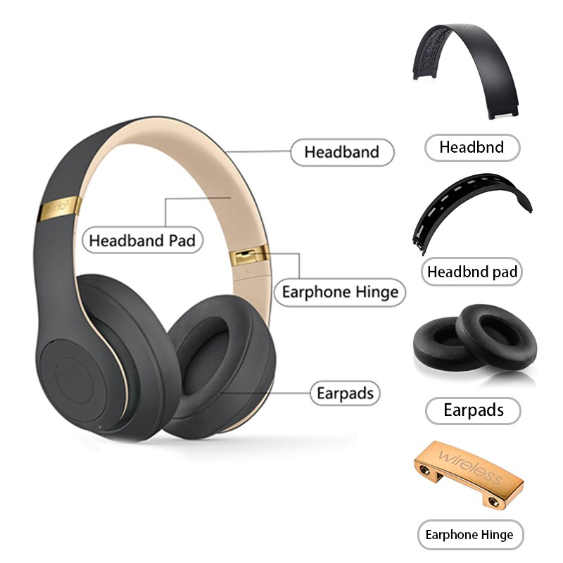 Compatible With Studio3 Hinge Parts Accessories For Beat Studio 3 3.0 Replacement Headphone Headband Connector Repair Kit