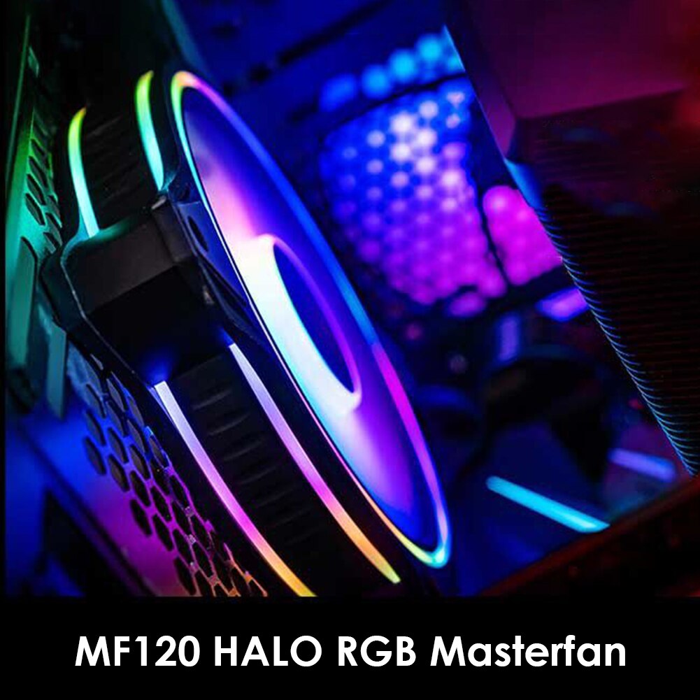 Cooler Master MF120 HALO 4-Pin PWM 3 Cooling Fans Case Chassis ARGB Radiator Computer Water Cooling System Waterblock