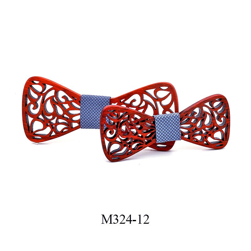 Eltern-Art Nette freundlicher Jungen Holz Fliege freundlicher Schmetterling Typ Bogen krawatten Mädchen Holz Bogen krawatten für männer einstellen Corbatas Para hombre: M324-12