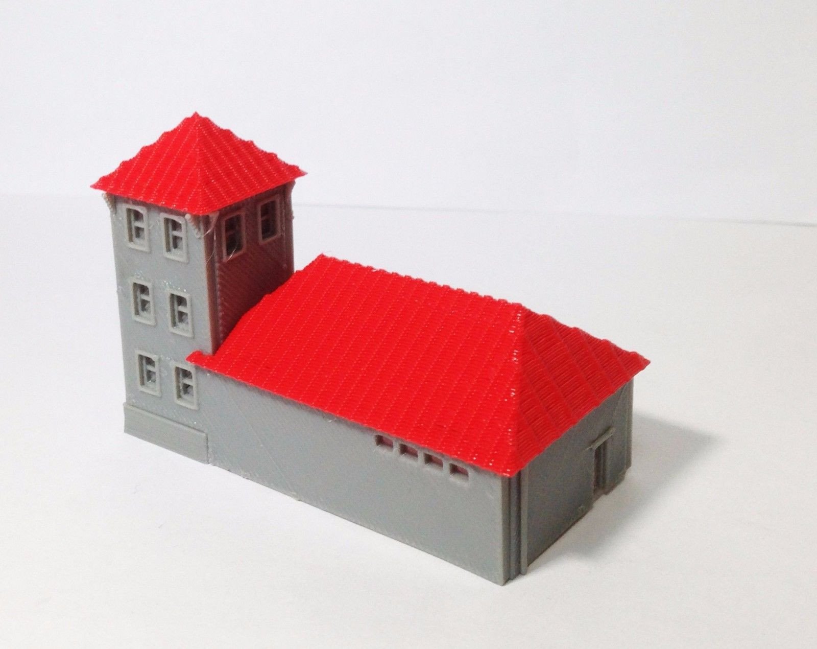 Outland Models Country Fire Station with 3 Fire Trucks Z Scale Train Railway