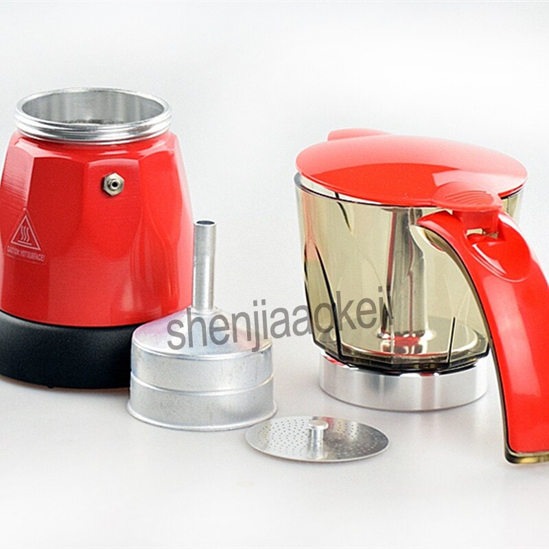 1pc Electrical Espresso Moka Pot Coffee Percolators Italian Mocha Maker Home Coffee pot for 6 people 220-240v 480w