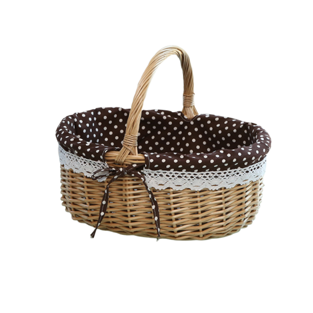 Wicker Rattan Basket Handmade Storage Bins Food Containers Bread Holder Fruit Vegetable Box Storage Solution