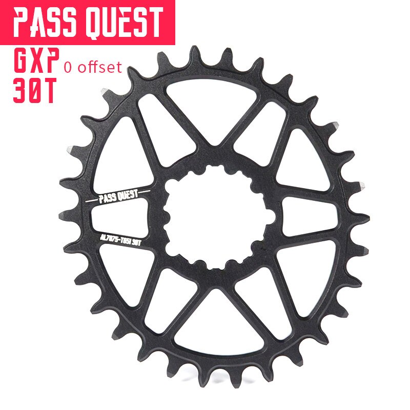 Pass quest offset 0mm gxp oval smal bred kedjekrans vevsats för sram  xx1 x01 mtb mountainbike kedja hjul cykel gear 30-42t: Gxp oval 30t balck